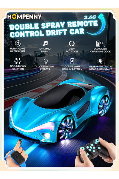 Hompenny 2.4G Kids Remote Control car – Dual Mode Control, 360° Stunt Drift