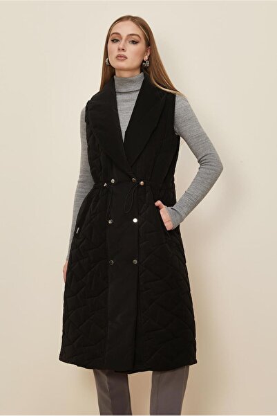 Alvina Quilted Vest with Drawstring Detail 46148