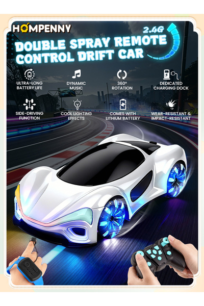 Hompenny 2.4G Kids Remote Control car – Dual Mode Control, 360° Stunt Drift