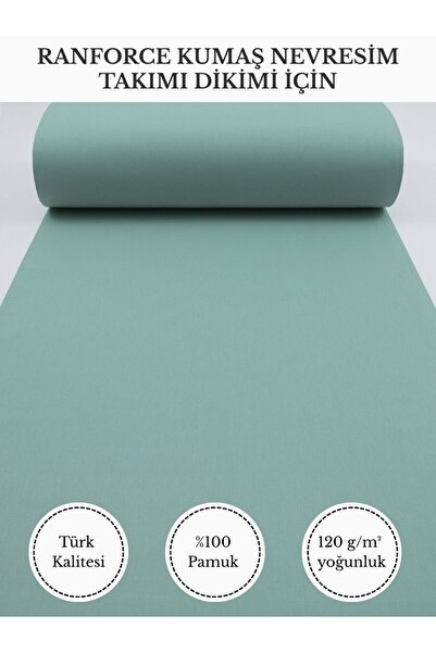 FabricMarket Ranforce Kumaş Nevresim Dikimi Için – %100 Pamuk, 240 cm × 100 C...