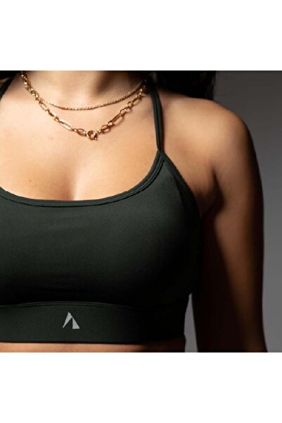 Generic حمالة صدر رياضية مبطنة وخفيفة الوزن وداعمة - أخضر داكن