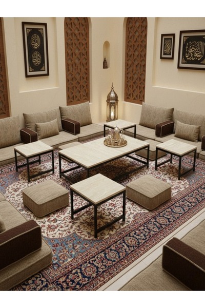 Bec4 5-piece rectangular floor table set - available in several colors