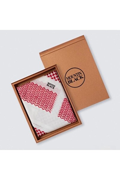 Mountin Black Red and white shemagh for men