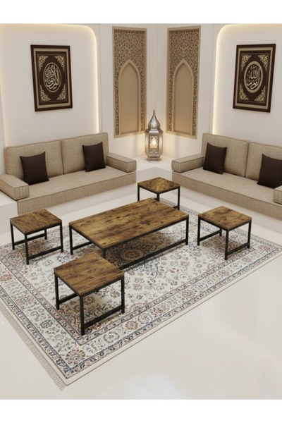 Bec4 5-piece rectangular floor table set - available in several colors