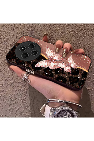 Hontinga حافظة هاتف Xiaomi Redmi 14C 4G المتوافقة مع الهاتف، ذات ظهر صلب ومضا...