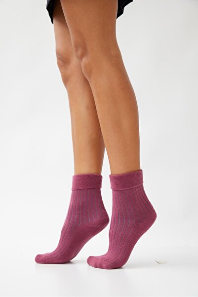 Katia&Bony Червени дамски хавлиени чорапи бордо