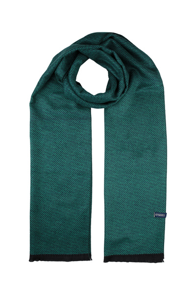 Hatemoğlu Green - Navy Blue Patterned Scarf