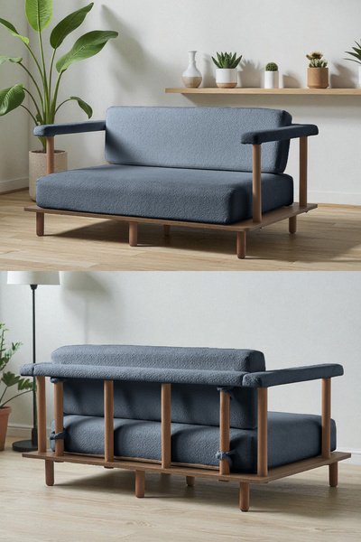 Eymense Pia İkili Koltuk Lacivert