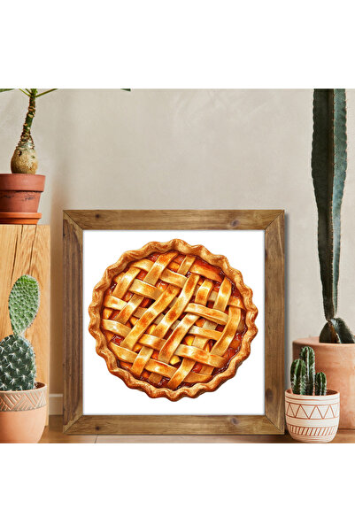 woodhomeworks One Piece Real Wood Framed Decor Pictură pătrată