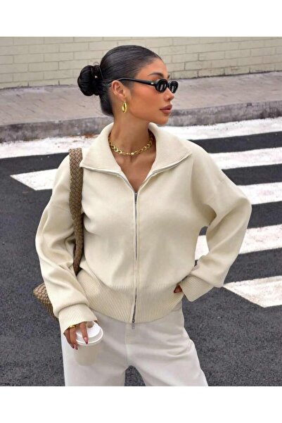 banessa Cardigan de damă cu fermoar dublu