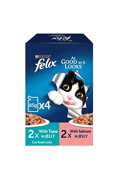 Felix As Good As It Looks Adult Cat Food With Tuna & Salmon In Jelly