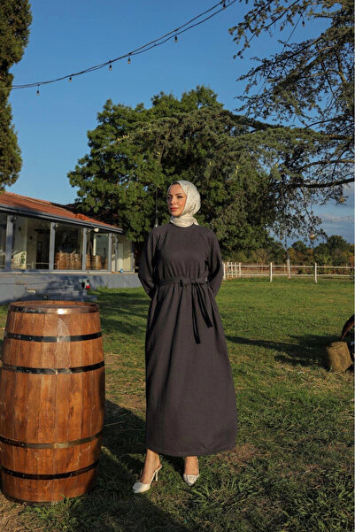 Butik Siyah Tessettür Elbise Modelimiz