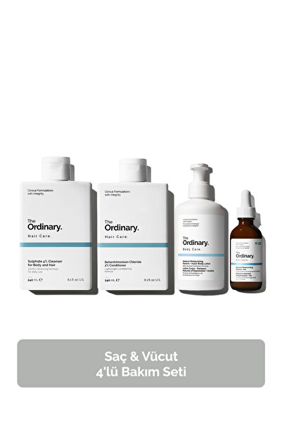 The Ordinary Saç & Vücut 4'lü Bakım Seti - Şampuan + Saç Kremi + Vücut Losyon...