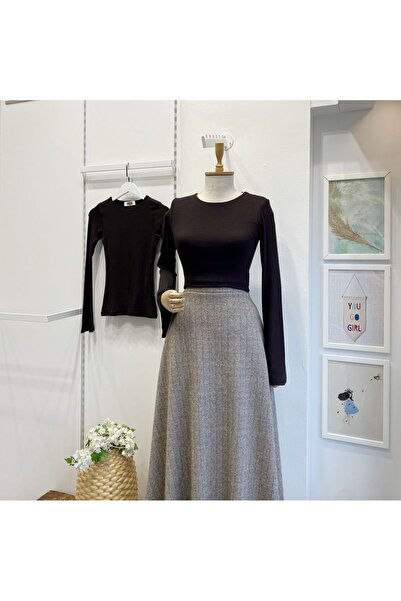 Faya Boutique Acı Kahve Çan Kol Bluz