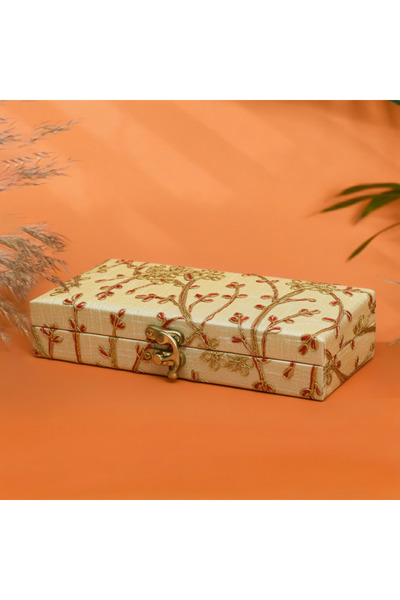 KIYAY Rectangular Jewelry Box Storage Box for Earring Ring Necklace Organizer Decorative Gift for Women