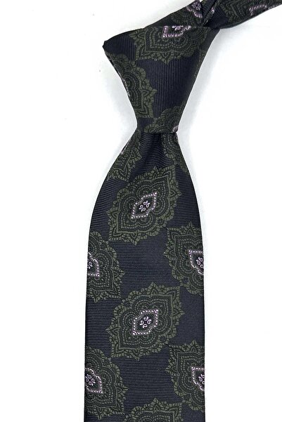 Kravatkolik Καφέ ιταλική μεταξωτή γραβάτα Ghisoni Style IΚ2137