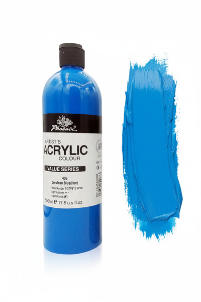 Phoenix Acrylic paints 500ml for arts and crafts projects - Dark Sky Blue PAVS500PB-455