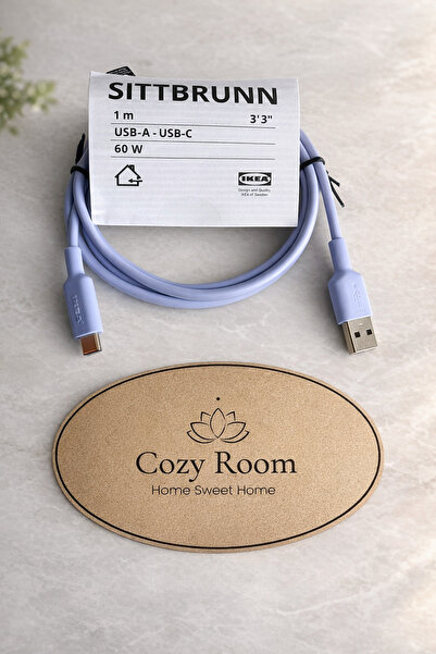 IKEA Cozy Room - Sittbrunn Usb-C - USB Cable, Purple, 1.0 m