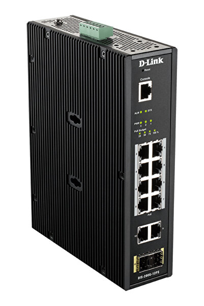 D-Link DIS-200G-12PS Switch gestionat L2 (10GE + 2 SFP, PoE)