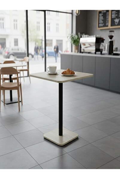 Bec4 Modern square wooden cafe table (melamine) - 70x70 cm