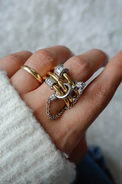 Minimo Xuping 3'Lü Zincirli Numaralı Spinelli Yüzük