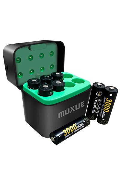 Generic 8-PCK 3000mWh Rechargeable AA Batteries Lithium with USB C Fast Charger 1.5V Constant Output