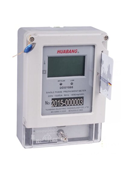 GÜMRÜK BEY DDSY866 Tek Fazlı Elektrik kWh Metre -Akıllı Kart Elektronik Elekt...