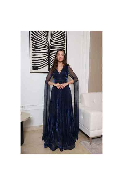 molan fashion A shimmering navy blue dress, like a piece of the night sky ✨