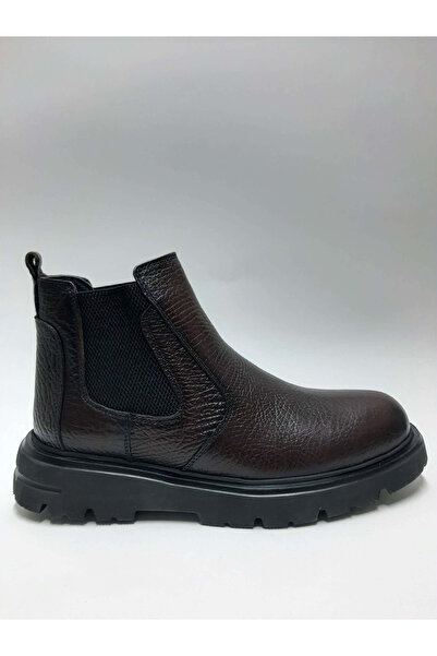 zeybek Genuine Leather Light Sole Laceless Winter Men's Boots