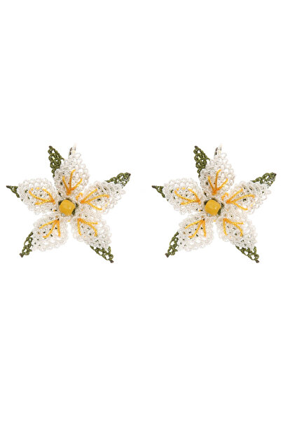 Soma Kadın Atölyesi İğne Oyası Mini Çiçekli Küpe