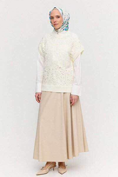 Setrms Payet Detaylı Çiçek Desenli Süveter