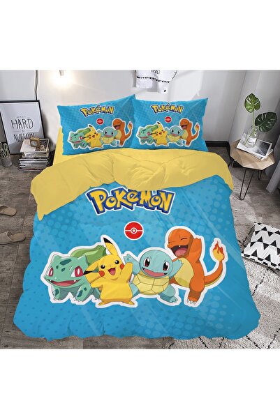 Home Pokemon-Themed Double 3D Bedding Set