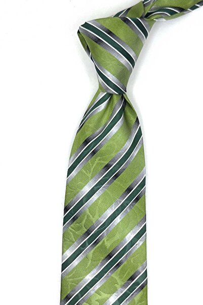 Kravatkolik ربطة عنق من الحرير الإيطالي باللون الأخضر على طراز باستيليكا IK2212