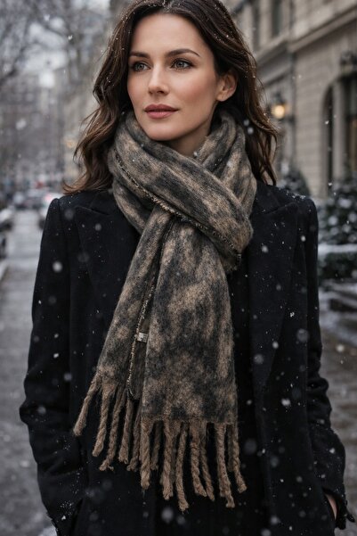 LAGRANZE Şal Lagranzé pentru femei Linea cu model leopard