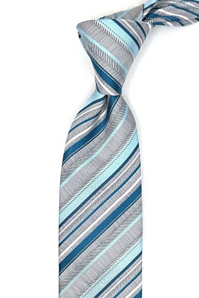 Kravatkolik Vinga Stye Grey Italian Silk Tie Ik2197