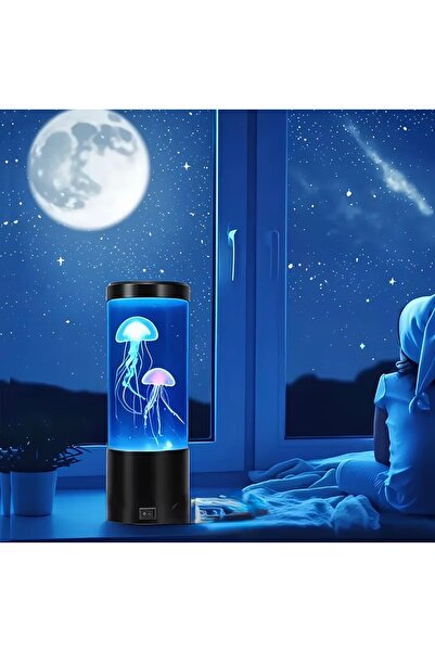 suprizegift Deniz Anası Gece Lambası Akışkan Hareket Eden AkvaryumDeniz Anası