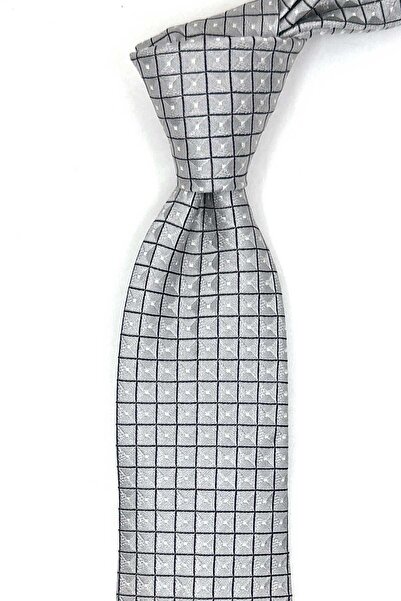 Kravatkolik Pravatone Style Grey Italian Silk Tie Ik2129