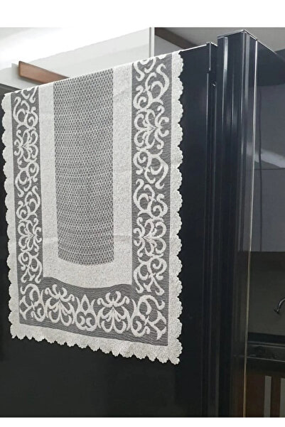 RASEL Raşel Örme Buzdolabı Örtüsü 55*160 Cm Krem