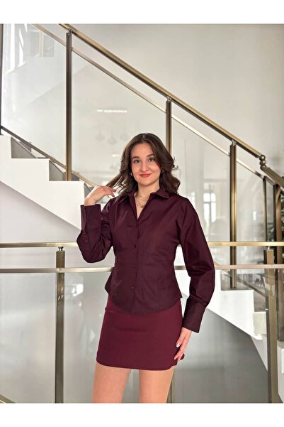 Sude Kızanlıklı 100% Cotton Waist Detailed Shirt