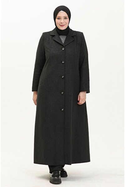 GÖZDE GİYİM Kaşe Battal Anne Manto