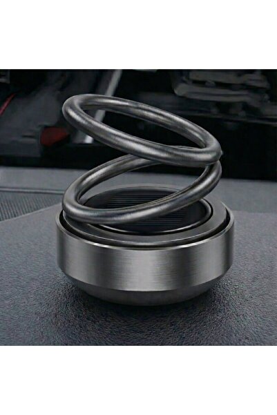 Oto Aksesuarcım Güneş Enerjili Solar Dönen Araba Kokusu Torpido Üstü Gri