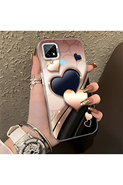 Hontinga حافظة متوافقة مع هاتف Realme C21، حافظة هاتف صلبة مضادة للسقوط، ستار