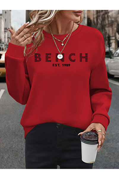 MODAVİBE Ženska majica sa dizajnom klupe Štampano Čupkani materijal veće veli...