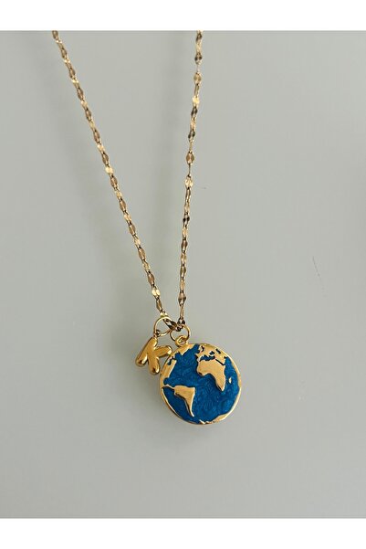 Hoop jewelery قلادة العالم بحرف "ك"