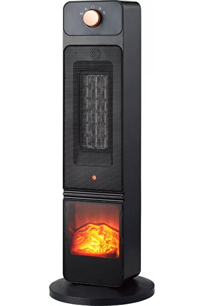 Biki مدفأة عمودية تعمل بمروحة PTC بقوة 1900 واط مع تأثير المدفأة (69*16*18 سم)