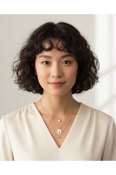 Venom Boutique Bijouterie Accessory Altın Kaplama Minimalist Pembe Lale Desen...