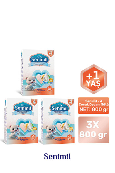 SENİMİL Senimil-4 Çocuk devam sütü 800 gr (+1 yaş) 3’lü avantaj paketi