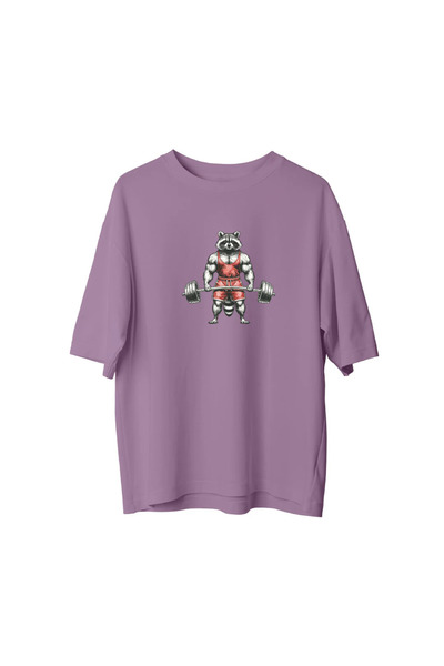 CANDLEMASTORE Raccoon Gym - Oversized T-Shirt