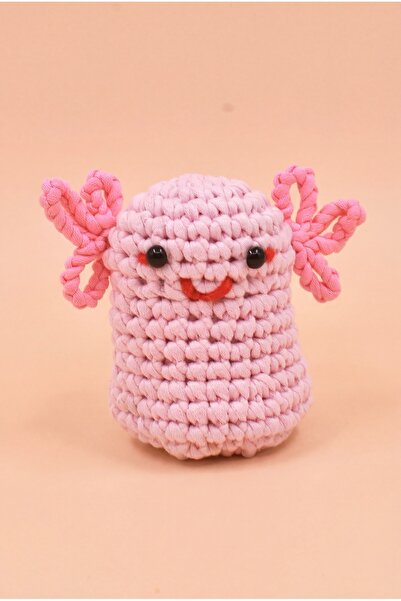 Ashkolot - Axolotl Amigurumi Knitting Kit for Beginners - Hobby Set with Video & All Materials