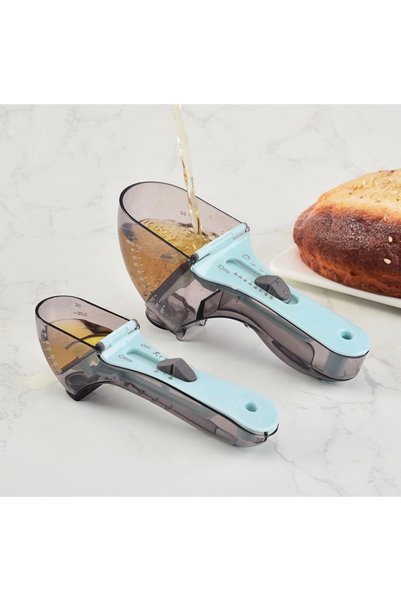 cc bin shihon معيار قياس شكل ملعقة طقم 2 حبة ملعقة القياس الذكية 2 في 1